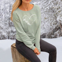 "Fall In Love With Winter"Women's Ultra Soft Wave Wash Crew Sweatshirt