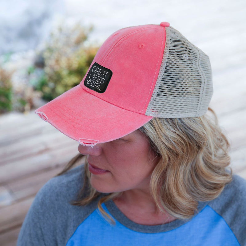 "Great Lakes Girl"Distressed Comfort Hat