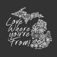 "Michigan Love Where You're From"Women's V-Neck