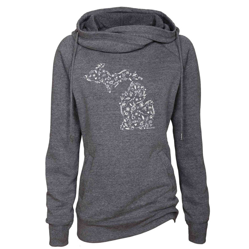"Fall Wonder"Women's Classic Funnel Neck Pullover Hoodie