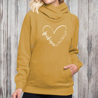"Fall In Love With Michigan"Women's Classic Funnel Neck Pullover Hoodie