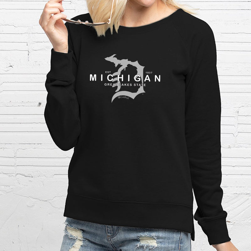 "Michigan D Established 1837"Women's Pullover Crew