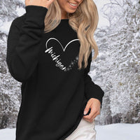 "Fall In Love With Winter"Women's Ultra Soft Wave Wash Crew Sweatshirt