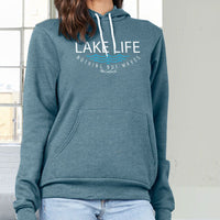 "Lake Life WAVES"Relaxed Fit Angel Fleece Hoodie