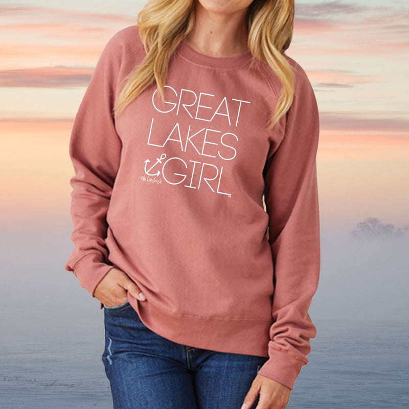 "Great Lakes Girl"Women's Pullover Crew