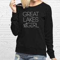 "Great Lakes Girl"Women's Pullover Crew