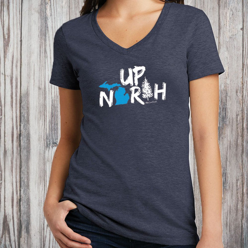 "Up North Michigan Woods"Women's V-Neck