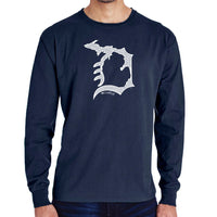 "Michigan D"Men's Stonewashed Long Sleeve T-Shirt