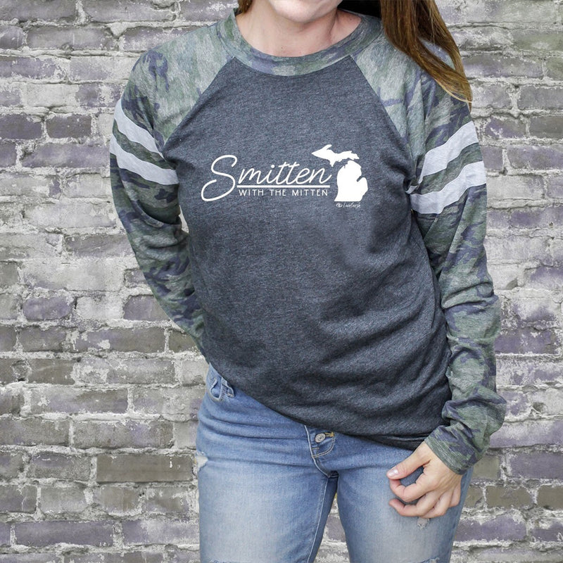 Smitten With The Mitten Boyfriend Mash Up Long Sleeve Varsity T-Shirt