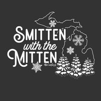 "Winter Smitten"Relaxed Fit Angel Fleece Pullover Crew