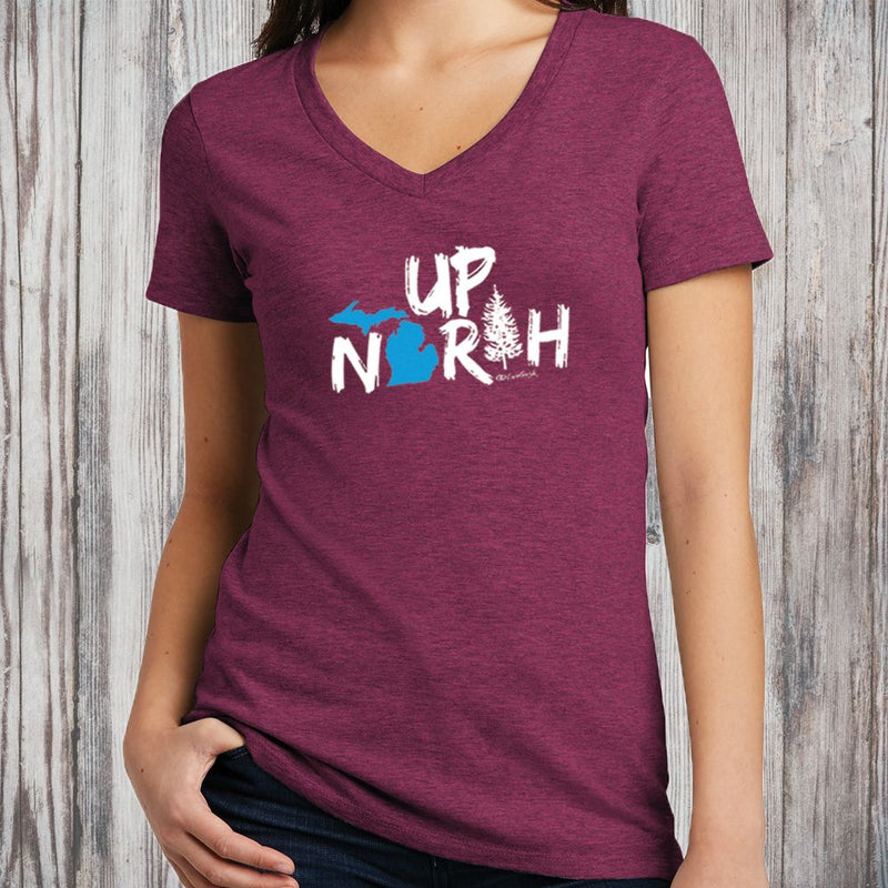 "Up North Michigan Woods"Women's V-Neck