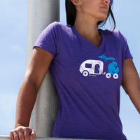 "Michigan Camper"Women's V-Neck