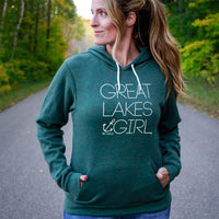 "Great Lakes Girl"Relaxed Fit Angel Fleece Hoodie