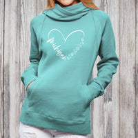"Fall In Love With Michigan"Women's Classic Funnel Neck Pullover Hoodie