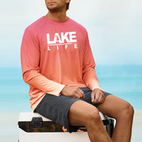"Michigan Lake Life"Men's Sun Protection Long Sleeve Tee UPF #50
