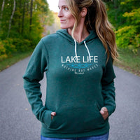 "Lake Life WAVES"Relaxed Fit Angel Fleece Hoodie