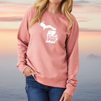 "Michigan Pop Bottle"Women's Pullover Crew