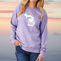 "Michigan Pop Bottle"Women's Pullover Crew