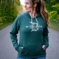 "Michigan D Established 1837"Relaxed Fit Angel Fleece Hoodie