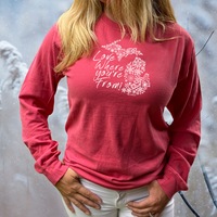 "Michigan Love Where You're From"Relaxed Fit Stonewashed Long Sleeve T-Shirt