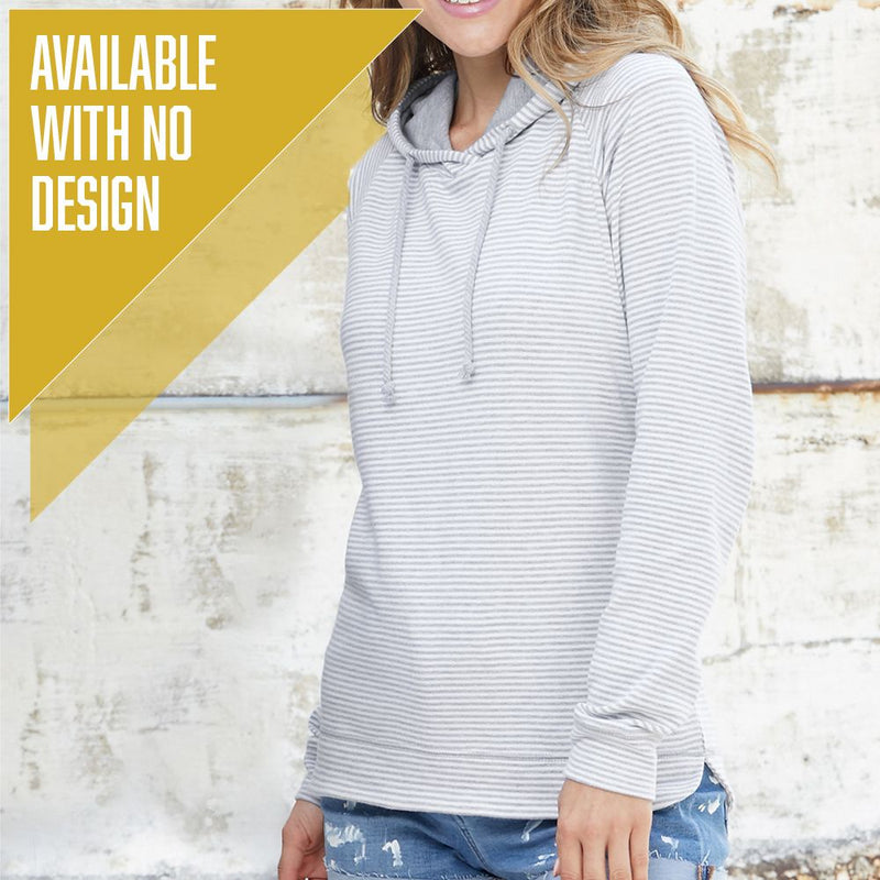 "Livn Simply"Women's Striped Long Sleeve Fashion Hoodie