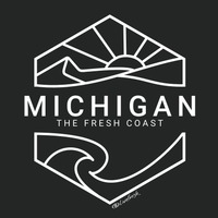 "Michigan Sunset"Men's Stonewashed Long Sleeve T-Shirt