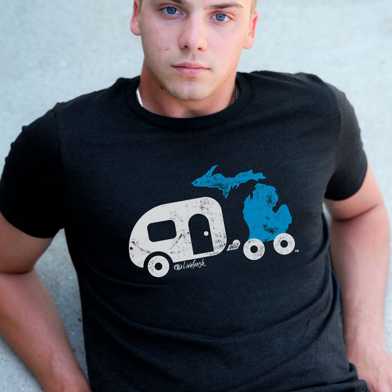 "Michigan Camper"Men's Crew T-Shirt