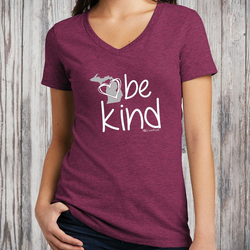 "Michigan Be Kind"Women's V-Neck