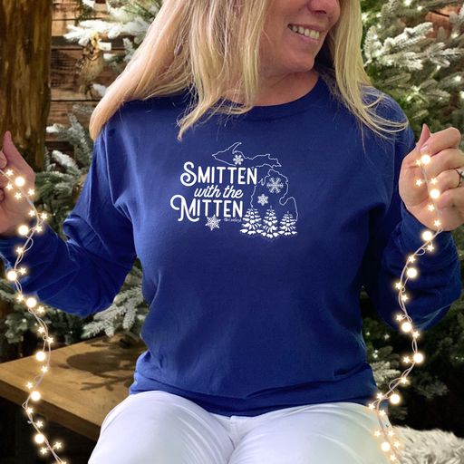 "Winter Smitten"Relaxed Fit Stonewashed Long Sleeve T-Shirt