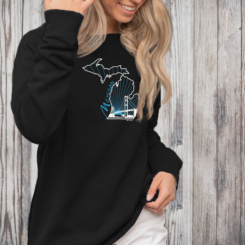 "Mighty"Women's Ultra Soft Wave Wash Crew Sweatshirt