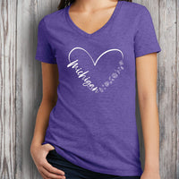 "Fall In Love With Michigan"Women's V-Neck