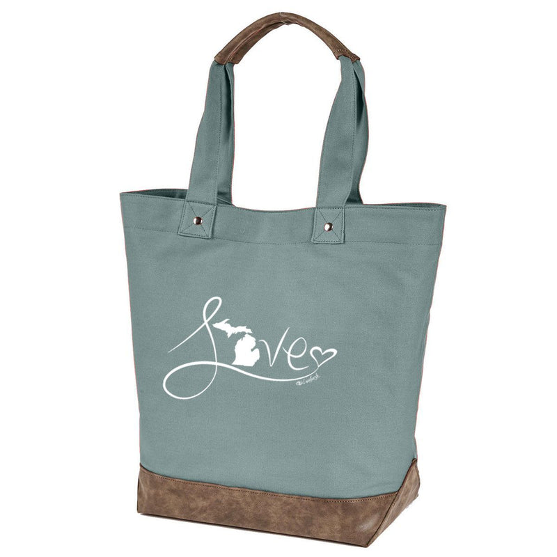 "Michigan Love #9"Canvas Tote Bag