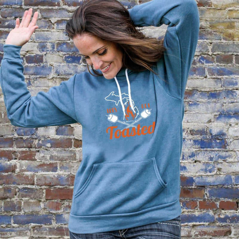 "Michigan Toasted"Relaxed Fit Angel Fleece Unisex Hoodie