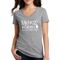"Michigan Mom"Women's V-Neck