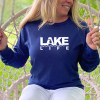 "Michigan Lake Life Women's relaxed fit stonewash long sleeve Tee