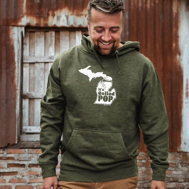 "Michigan Pop Bottle"Men's Classic Hoodie