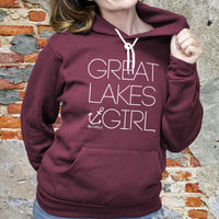 "Great Lakes Girl"Relaxed Fit Angel Fleece Hoodie